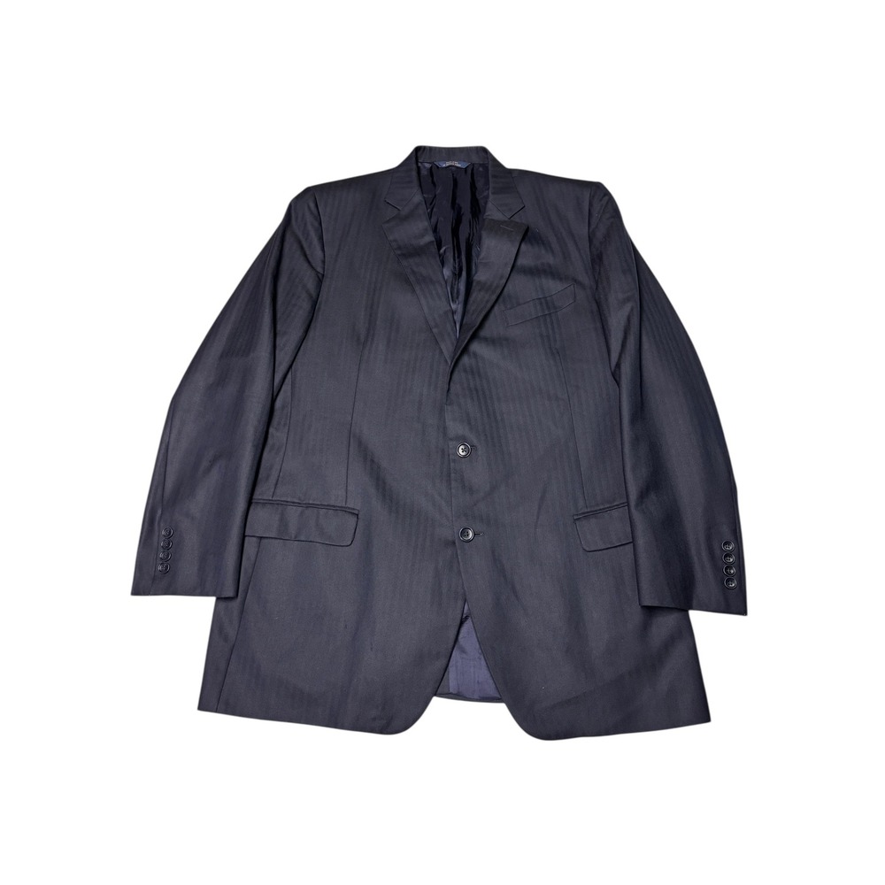 Brooks Brothers 1818 Fitzgerald Mens Black Herringbone Blazer Size 46L